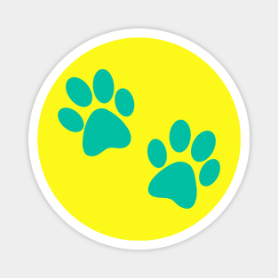 Blue Dog Paw Magnet